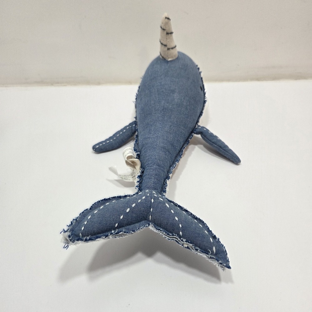 Crane Baby Narwhal Plush Stuffed Animal Toy - Picture 3 of 8